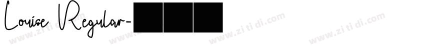 Louise Regular字体转换
